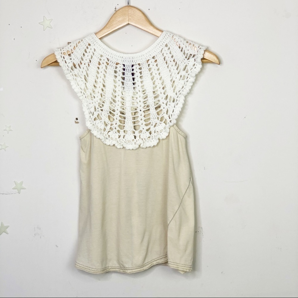 FREE people button down crochet top - Picture 6 of 12
